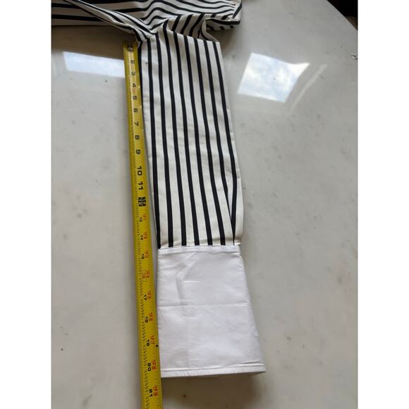 Ralph Lauren Collection Striped Mini Shirt Dress Runway Black White Collared 6 - Picture 14 of 16